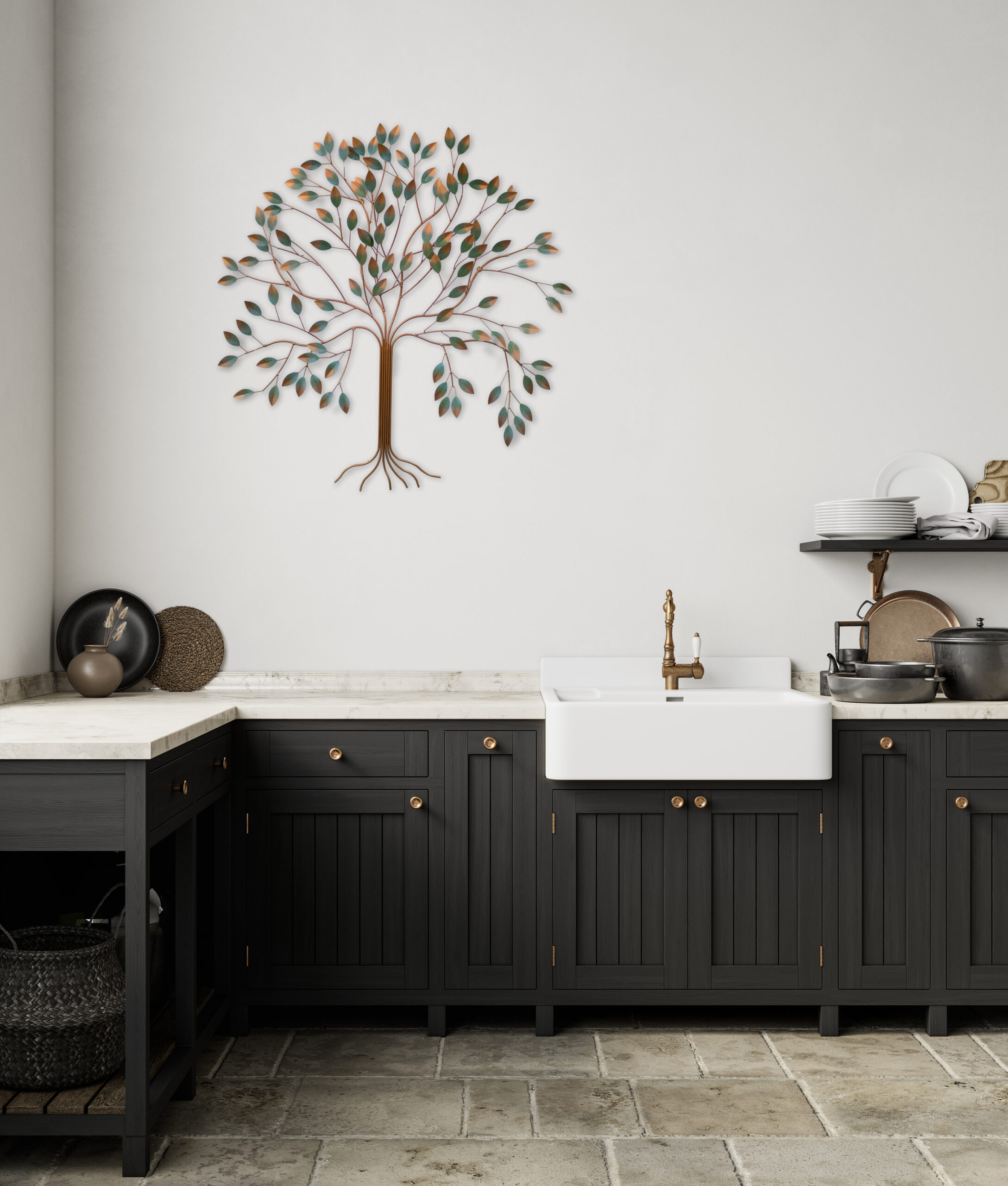 Metall Wandskulptur Lebensbaum von KunstLoft