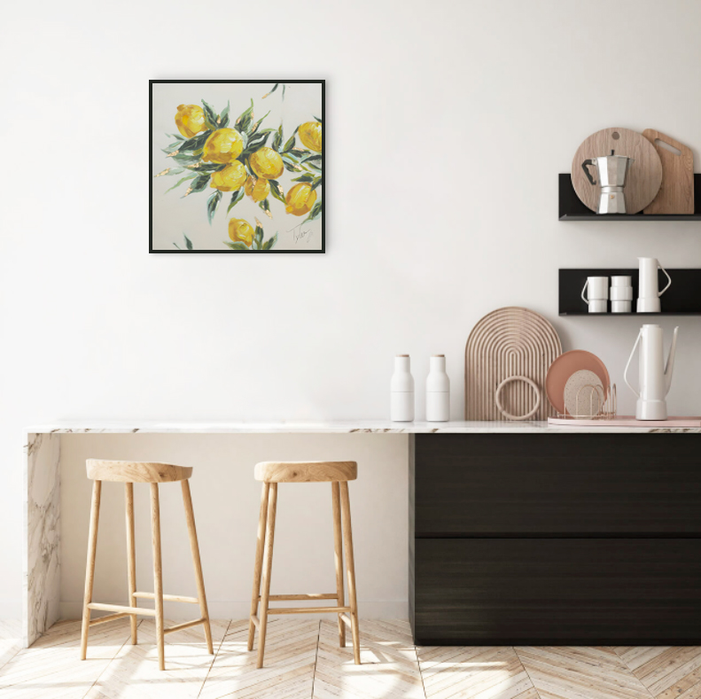 Acrylgemälde Zitronen von KunstLoft
