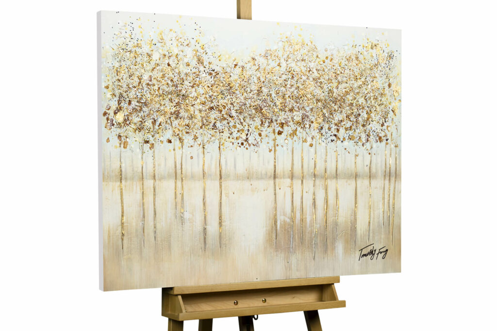 Acrylbild mit Bäumen