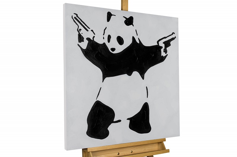 Fighting Panda von Banksy als Gemälde