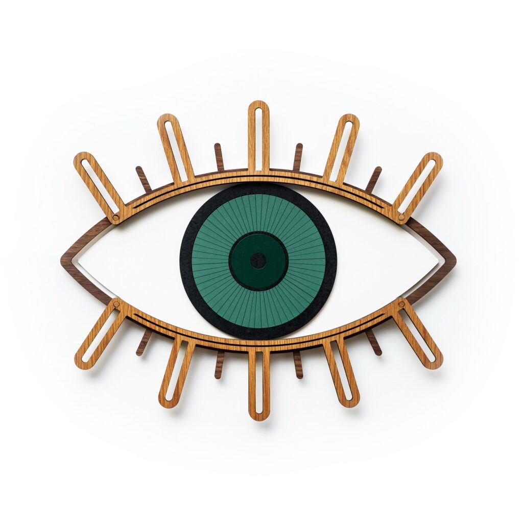 Wandmaske 'Eye #3' Holz