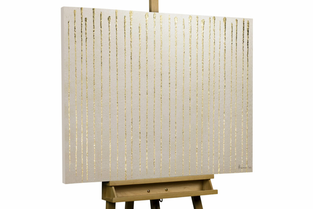 Acrylbild handgemalt Gemälde Gold