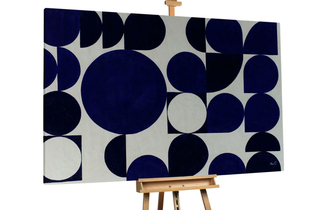 XXL Öl Gemälde 'Vielfalt der Kreise' | Handgemaltes Unikat 180x120cm