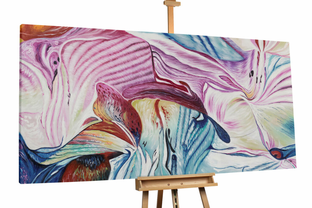 XXL Gemälde Saison der Blumen Handgemaltes Unikat