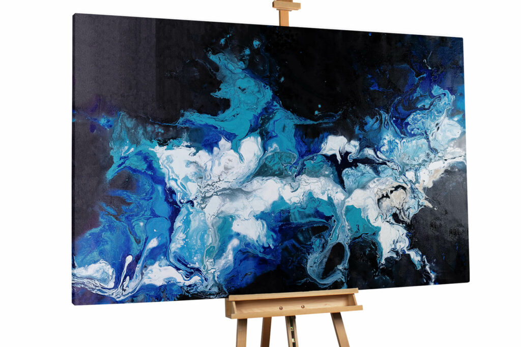 XXL Gemälde Wasserorchideen Handgemaltes Unikat