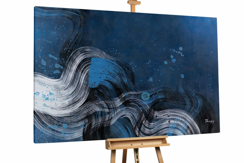 XXL Gemälde Wellen der Nacht Handgemaltes Unikat