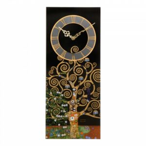 glass clock seasonal times by gustav klimt