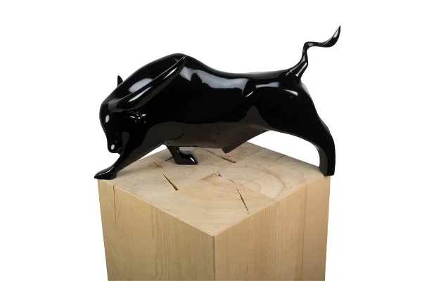 black bull sculpture