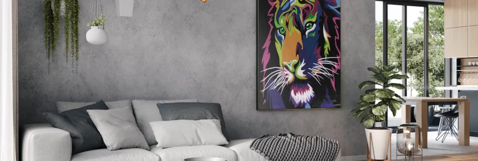 colorful tiger xxl painting