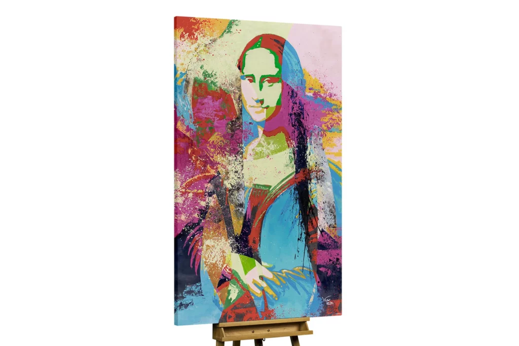 XXL Öl Gemälde 'Mona Lisa mag es Bunt'