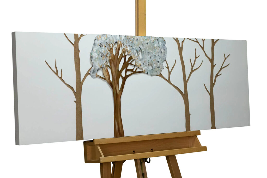 Holzbild 3D 'Ewiger Frühling' Wald Bäume