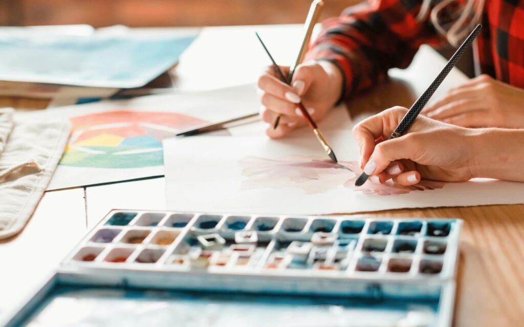 Malen mit Aquarellfarben