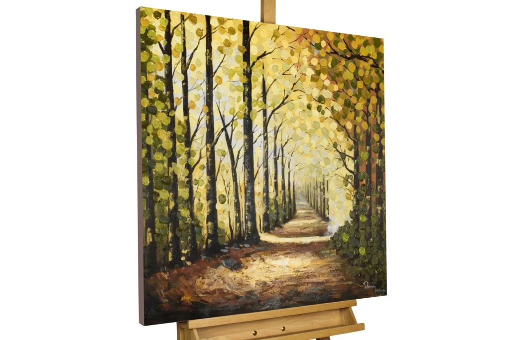 acryl gemaelde wege des waldes
