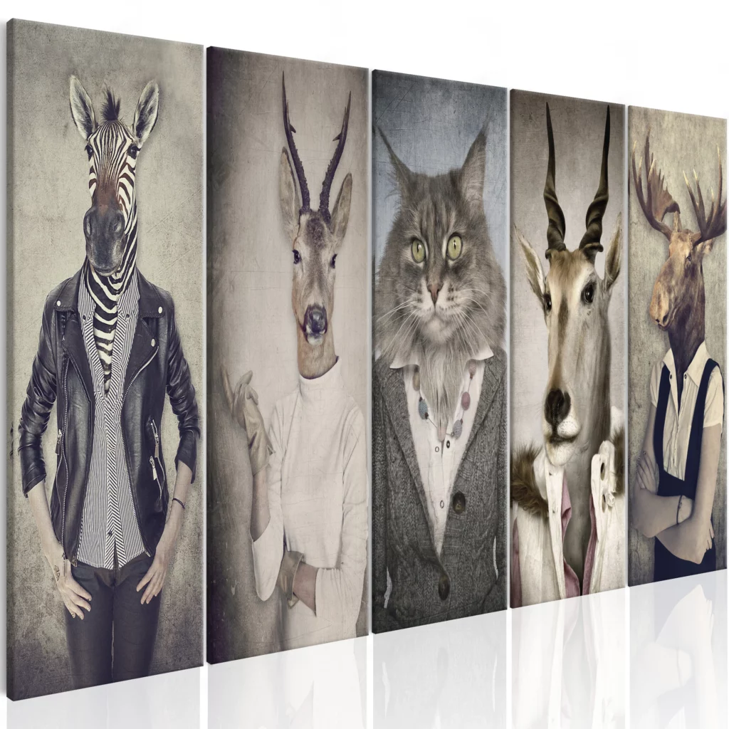 kunstdruck animal masks i