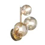 Eine transparente 3-Birnen moderne Design Wandleuchte 'Dallas 16'