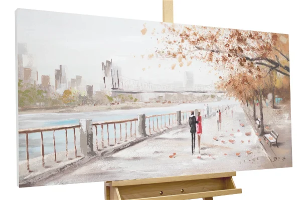 Handgemaltes Gemälde 'Autumn Walk' bild