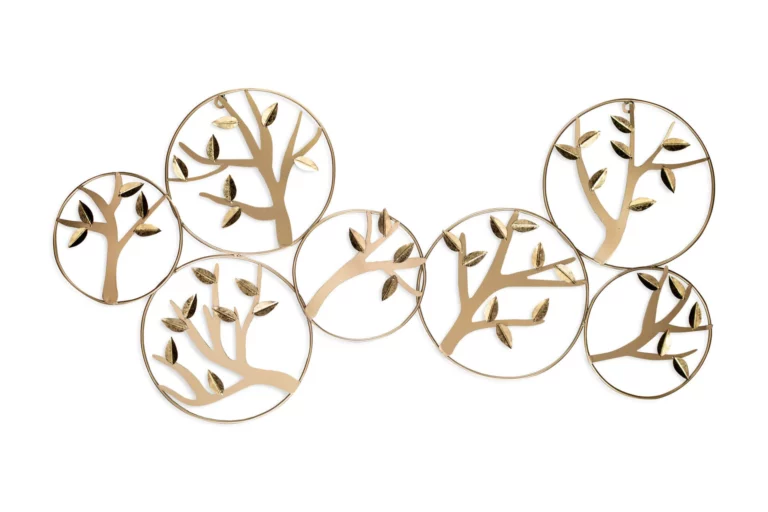 metall wandskulptur golden geometry
