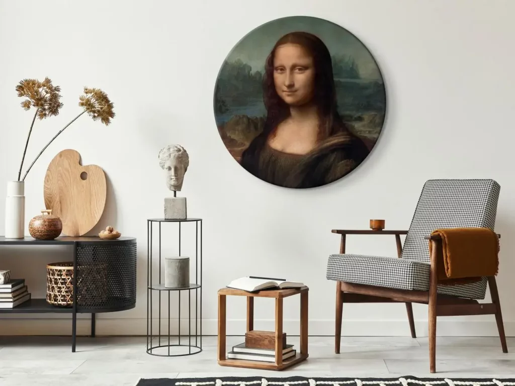 Rundes Bild 'Da Vinci's Mona Lisa'