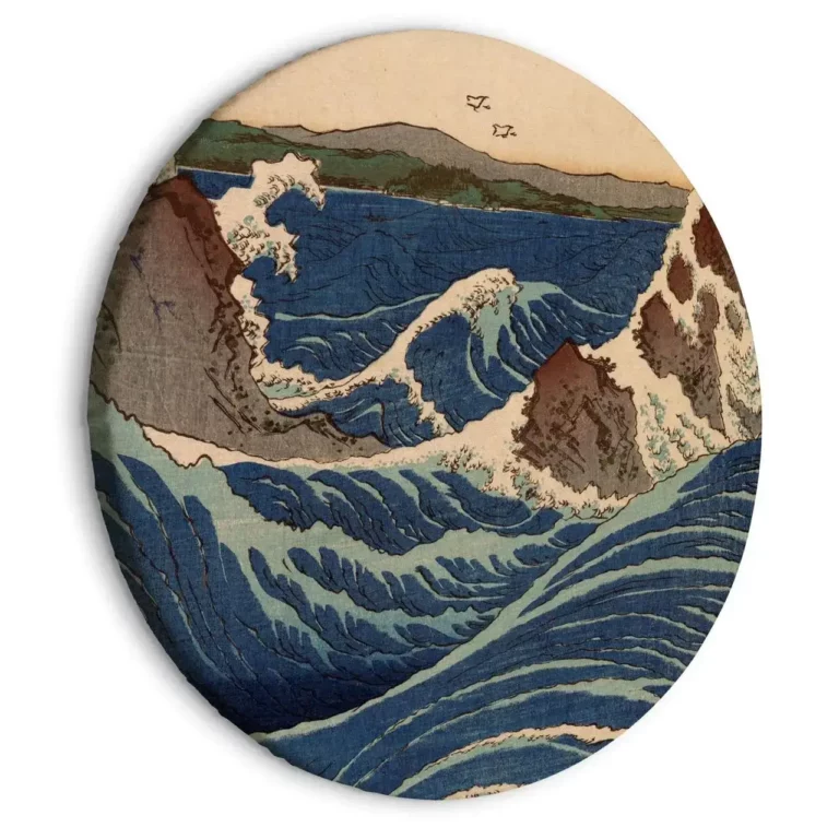 Rundes Bild 'Hiroshige's Wave'