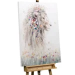 acryl gemaelde koenig der savanne