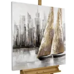 acryl gemaelde mit dir um die welt