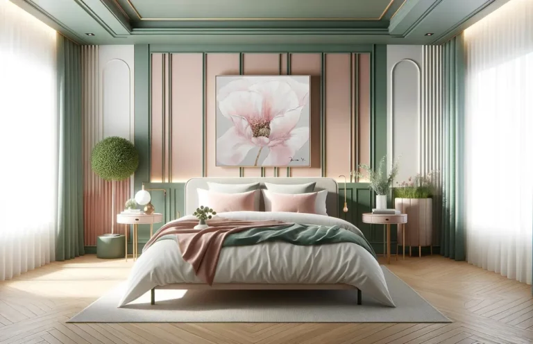 Gruen und rosa die perfekte farbpalette fuer das schlafzimmer