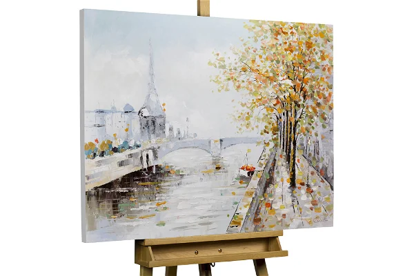 Handgemaltes Gemälde 'An der Seine'