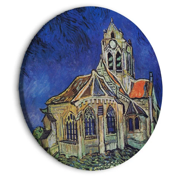 Rundes Bild 'Auvers Church'
