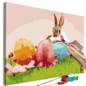malen nach zahlen erwachsene easter rabbit