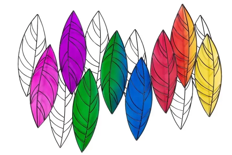 Wanddeko Metall 'Magische Blattwelt'