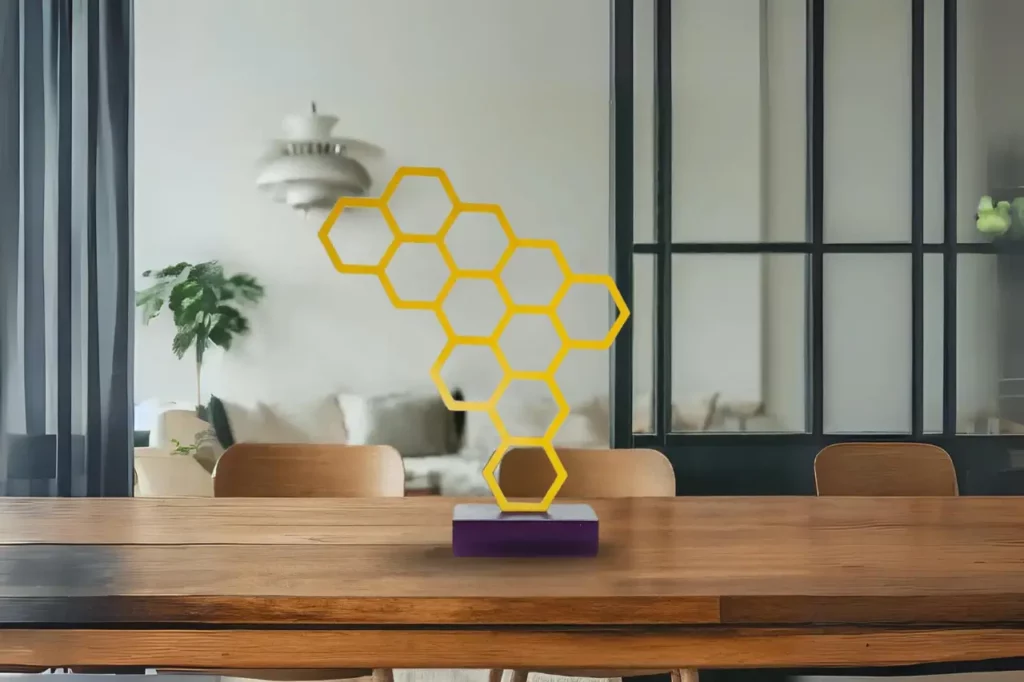 Metall-Skulptur 'Golden Honey' 53x45x11cm