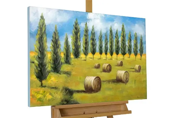 landschaften gruen beige acryl gemaelde acryl bilder leinwandbilder moderne kunst