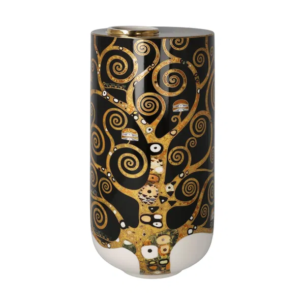 Porzellan Vase 'Golden Spiral Tree' von Gustav Klimt