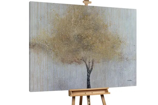 XXL Öl Gemälde 'Golden Efflorescence'