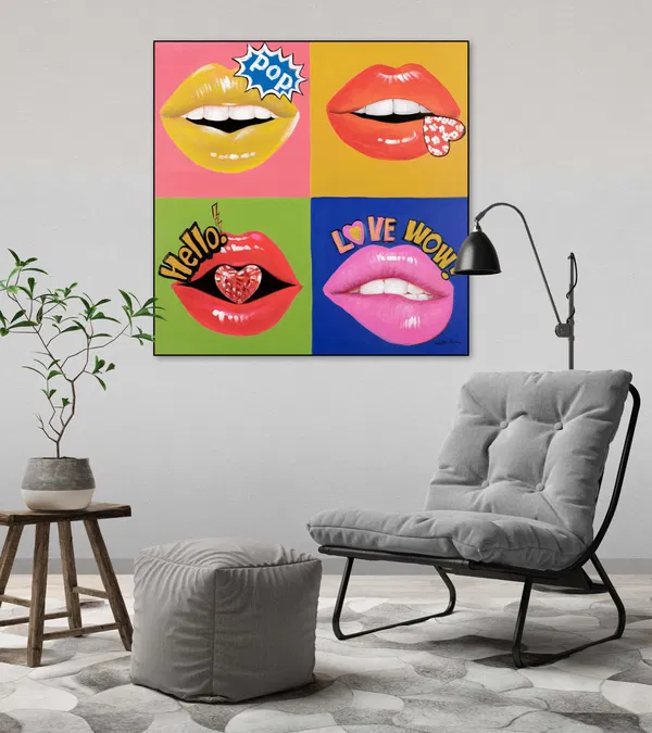 Handgemaltes Gemälde 'In Awe of Pop Art'1