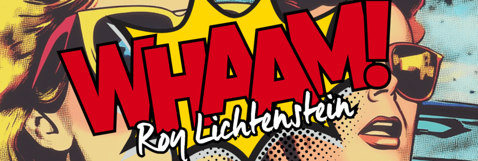 Pop-Art im Comic-Stil mit WHAAM! -Text und Roy Lichtenstein-inspirierter Illustration