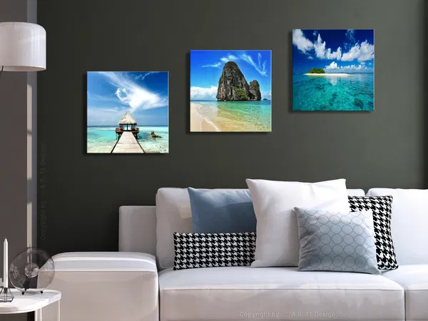Art print on canvas 'The Places of Dreams (3 Parts)'