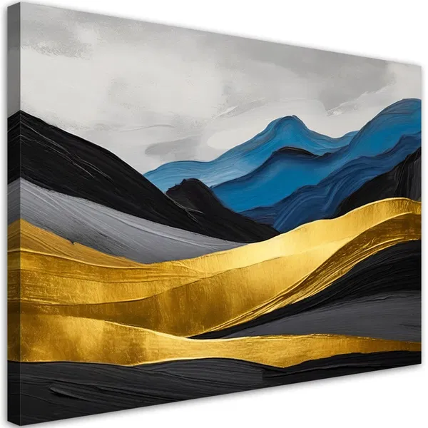 Kunstdruck auf Leinwand 'Golden Peaks 4'