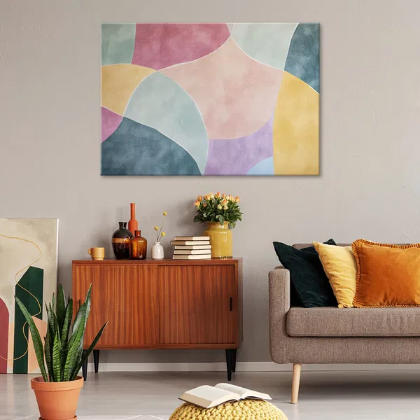 Kunstdruck auf Leinwand 'Pastel Harmony'