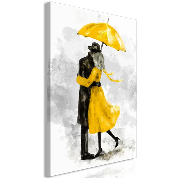 Kunstdruck auf Leinwand 'Under Yellow Umbrella Vertical'