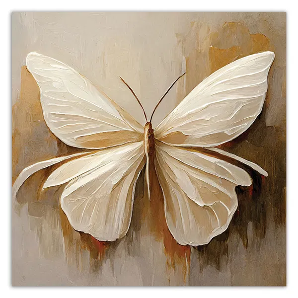 Kunstdruck auf Leinwand 'Whispers of Butterfly Ivory'
