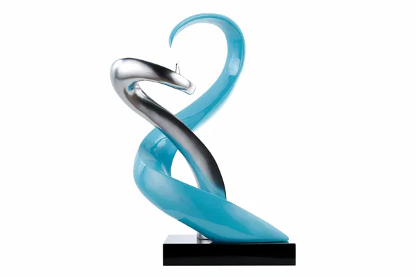Kunststein Skulptur 'Kühle Anziehung'