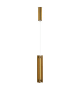 Goldene zylindrische Pendelleuchte – minimalistisches modernes Design