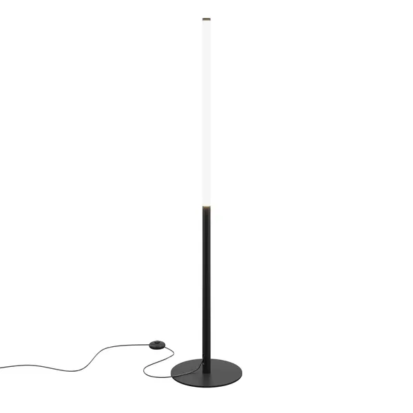 Zweifarbige schwarze und weiße Stehlampe – elegantes minimalistisches Licht