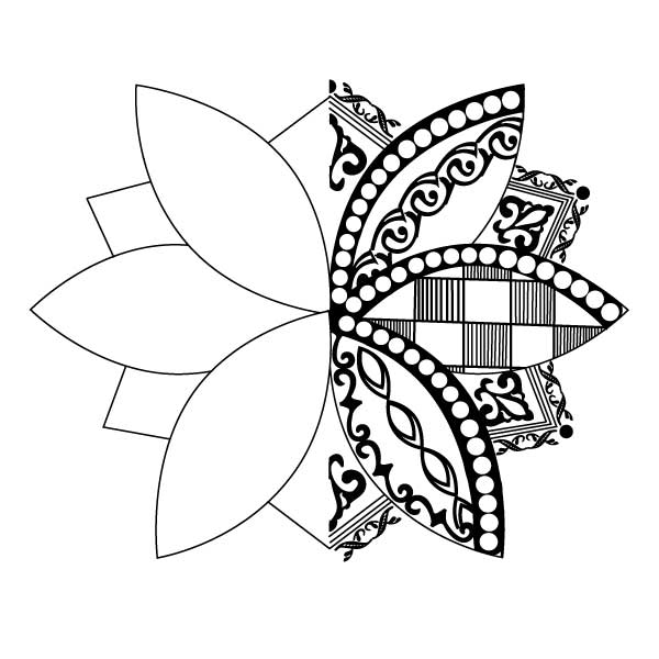 Ausmalbilder erwachsene Zentangles ®  Anleitungen DIY kunstloft Zentangle