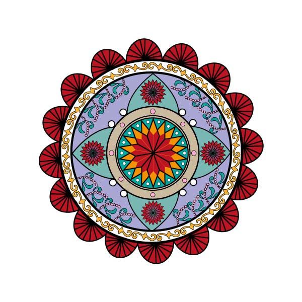 Ausmalbilder erwachsene Zentangles ®  Anleitungen DIY kunstloft Mandala