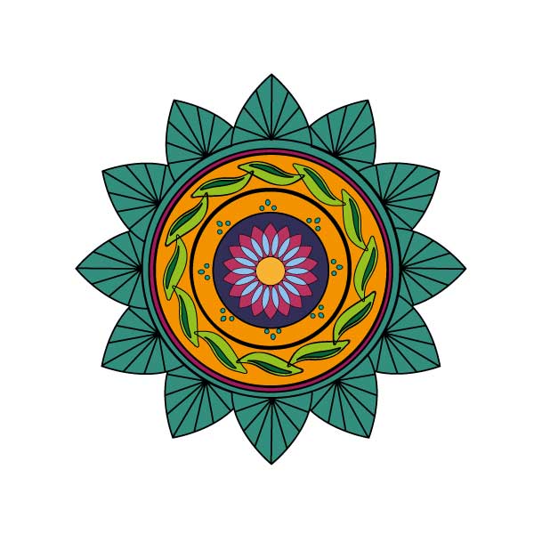 Ausmalbilder erwachsene Zentangles ®  Anleitungen DIY kunstloft Mandala