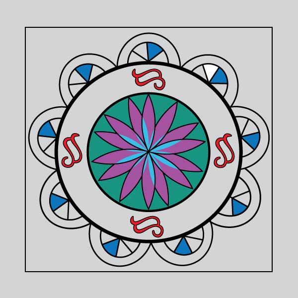 Ausmalbilder erwachsene Zentangles ®  Anleitungen DIY kunstloft Mandala