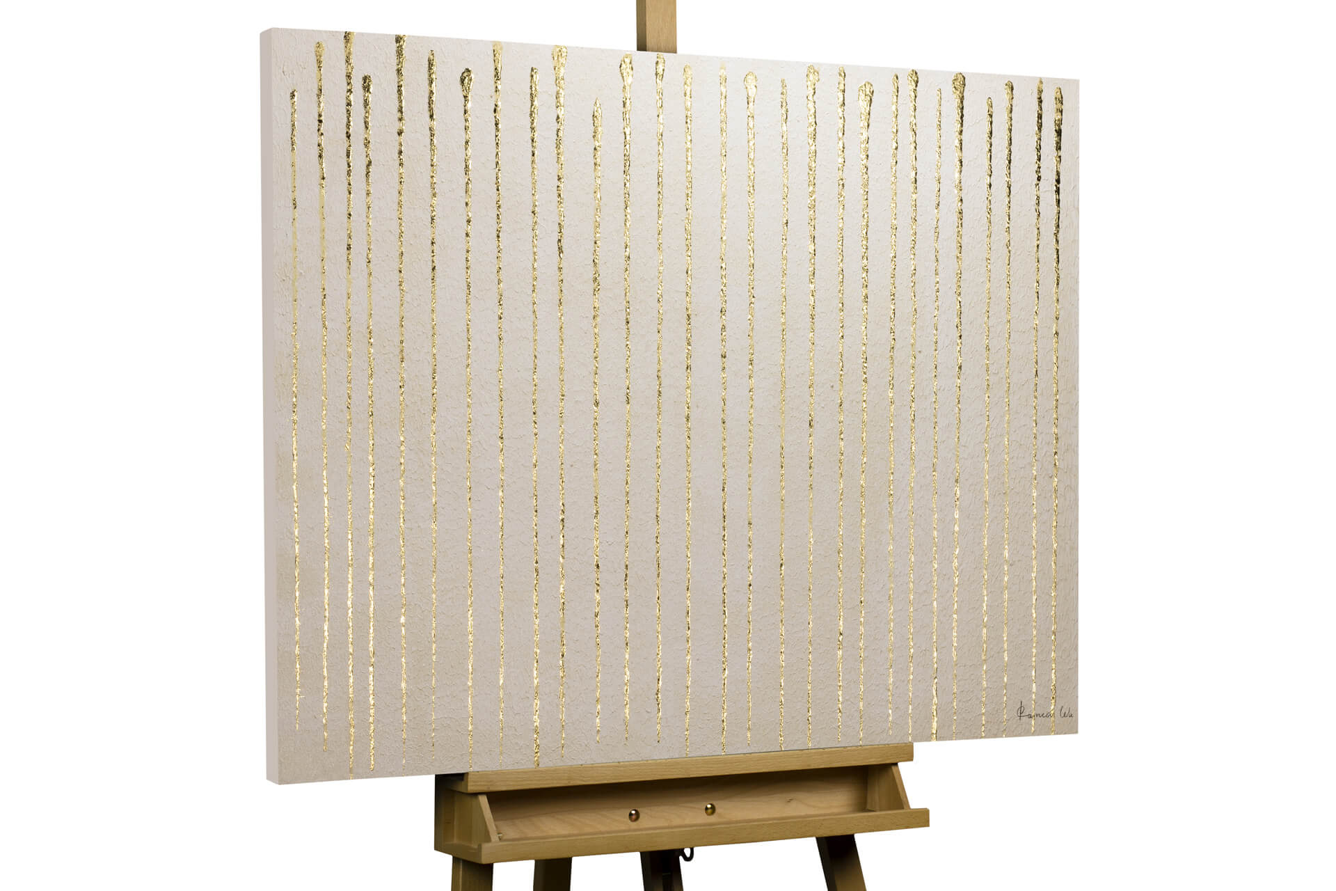 Acrylbild handgemalt Gemälde Gold