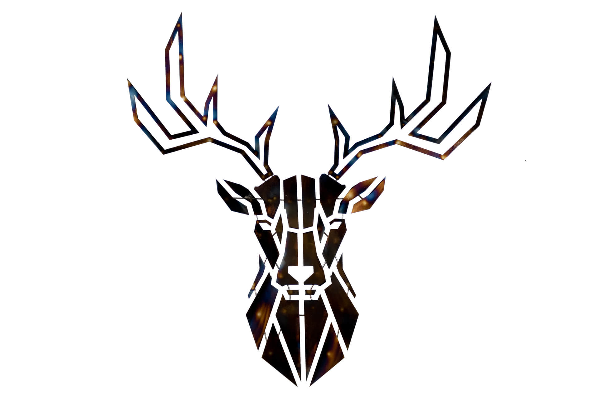 Wanddeko Metall Hirsch Tier